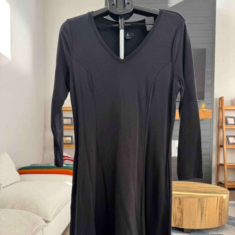 J Jason Wu Long sleeve V neck knit dress in black M